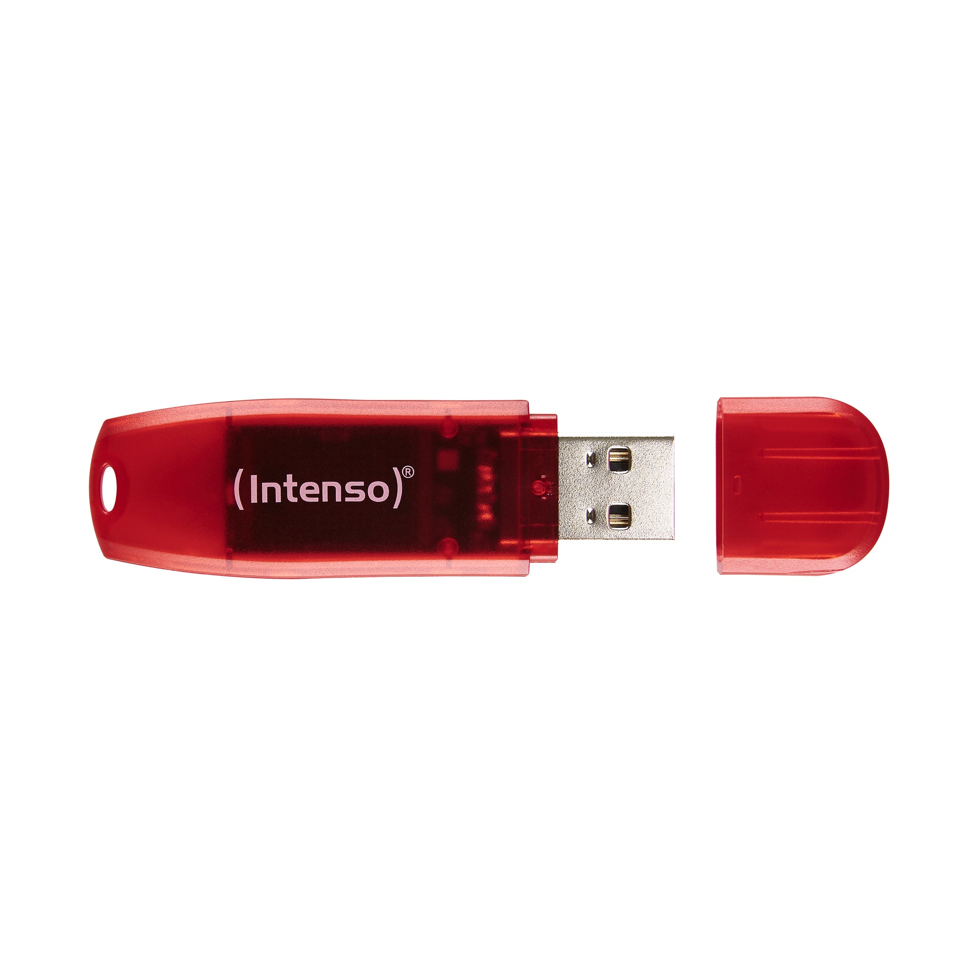 Intenso Rainbow Line 128 GB – USB 2.0, USB Typ-A, 28 MB/s Lesen, 6,5 MB/s Schreiben, Rot