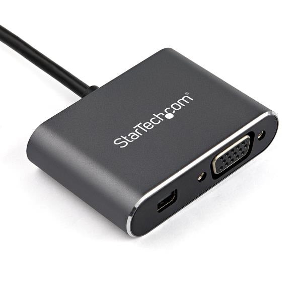 StarTech.com USB-C zu Mini DisplayPort + VGA Adapter – 4K (3840 × 2160) @ 60 Hz, DisplayPort 1.2, 2 Displays