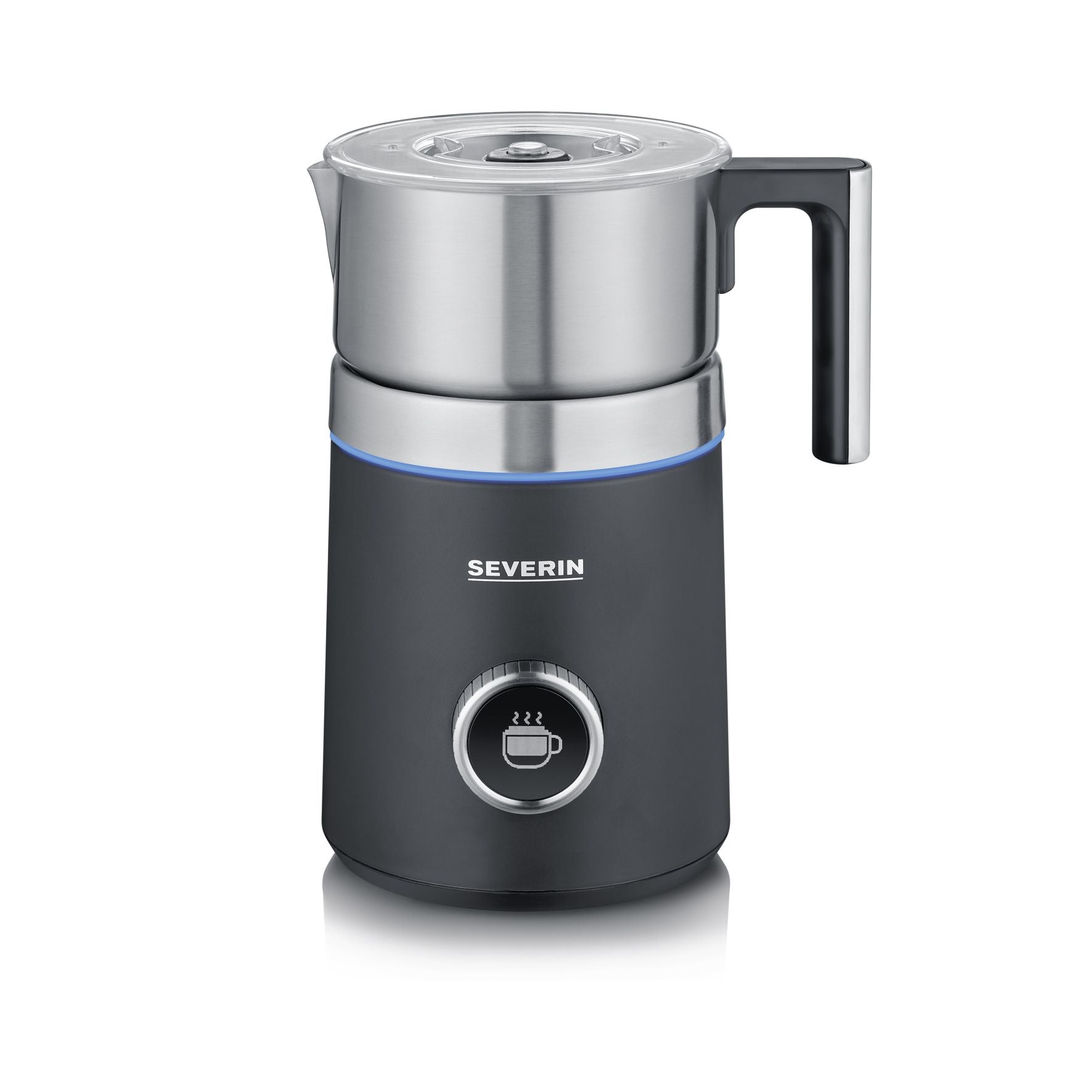 Severin Milchaufschäumer Spuma 700 Plus – 700 ml, 500 W, spülmaschinenfest – schwarz/edelstahl