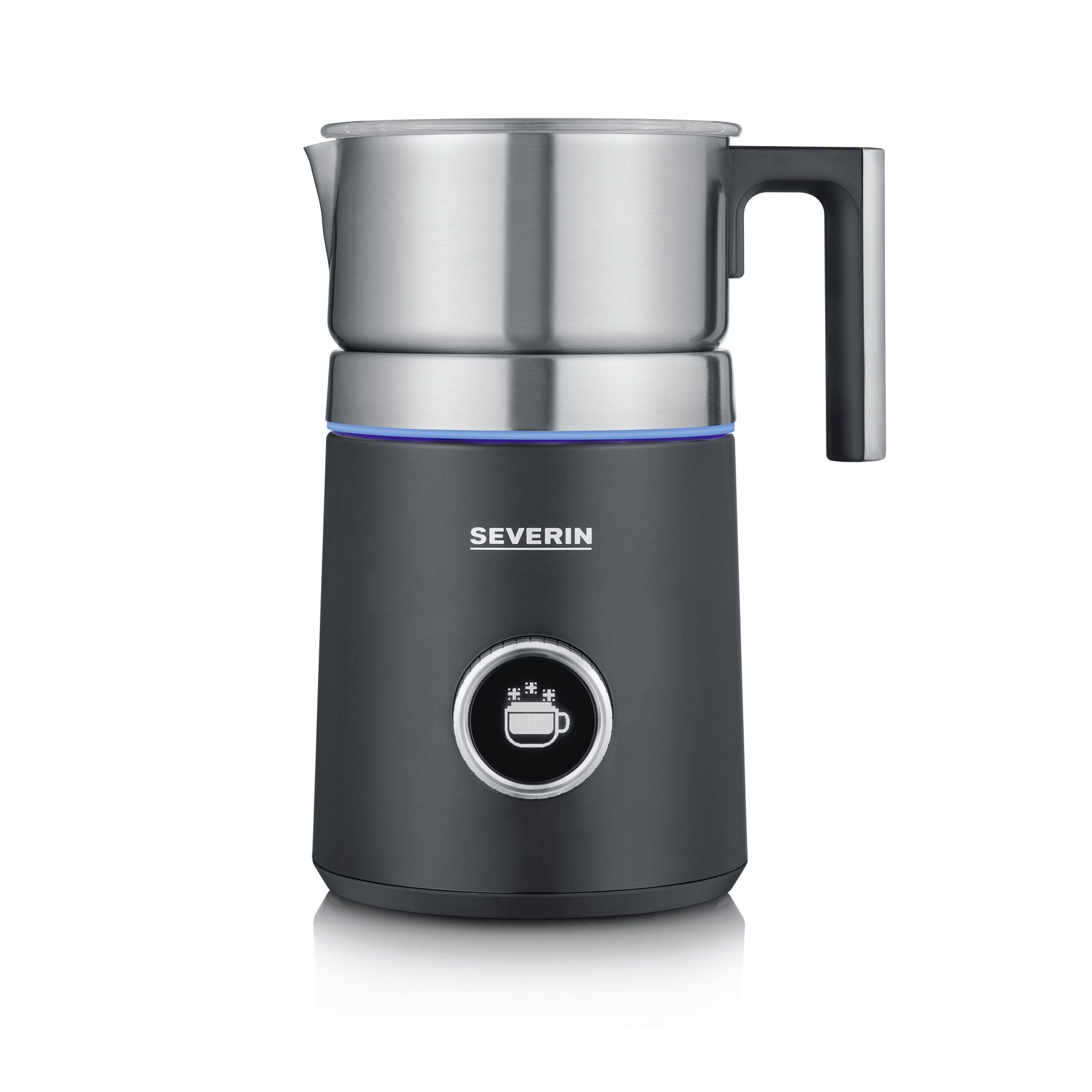Severin Milchaufschäumer Spuma 700 Plus – 700 ml, 500 W, spülmaschinenfest – schwarz/edelstahl