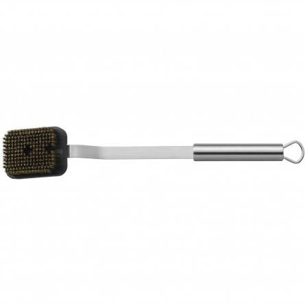 WMF Scheuerbürste – Messingdraht, Edelstahl, 9×7×3 cm, 43 cm, für Grillrost