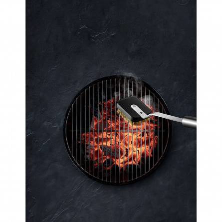WMF Scheuerbürste – Messingdraht, Edelstahl, 9×7×3 cm, 43 cm, für Grillrost