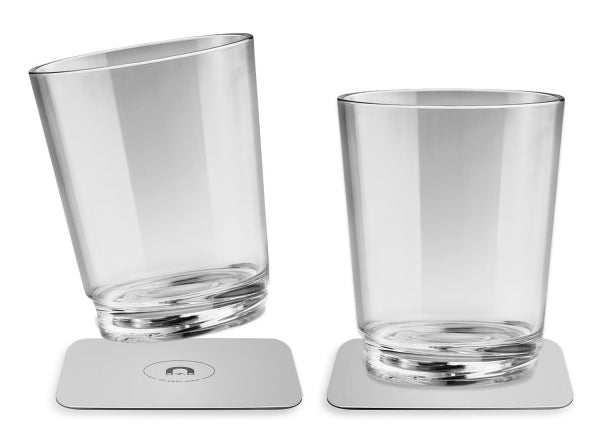 Silwy Trinkbecher – 2er Set, 250 ml, Ø 8,2 cm, Kunststoff (Tritan), Transparent, Anti-Rutsch-Griff