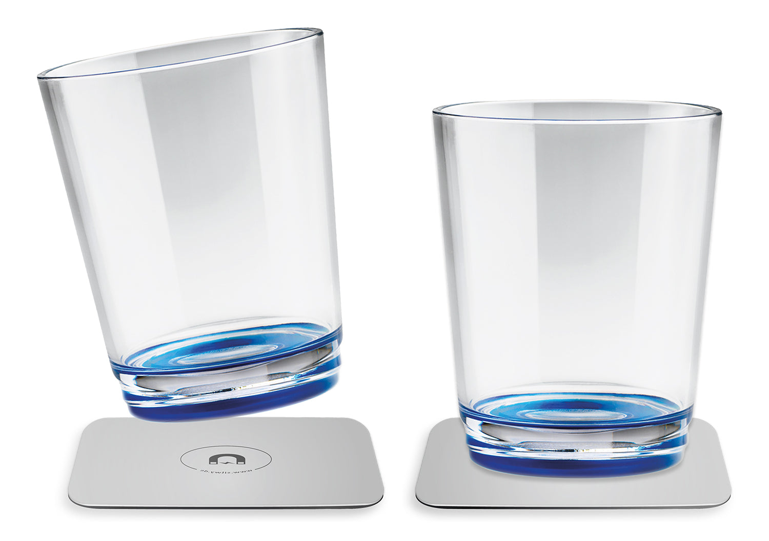 Silwy Trinkbecher S025-0503-2 – 2er Set, 250 ml, Ø 8,2 × H 10,0 cm, Kunststoff (Tritan), Blau/Transparent
