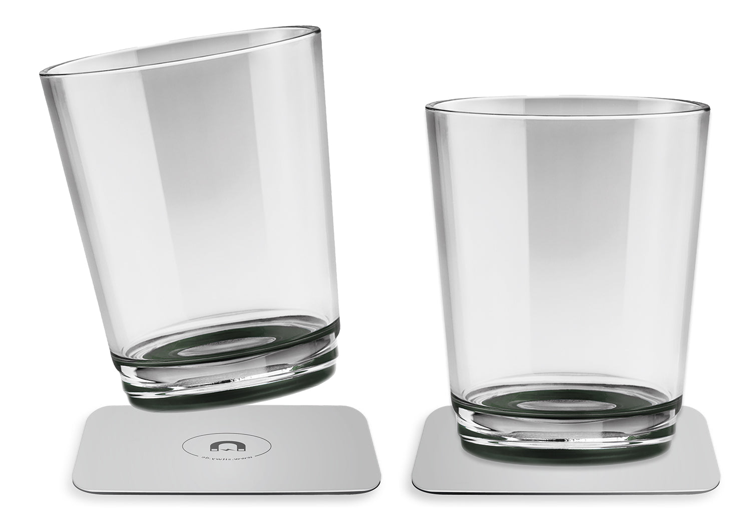 Silwy Trinkbecher – 2er Set, 250 ml, Kunststoff (Tritan), Grau/Transparent