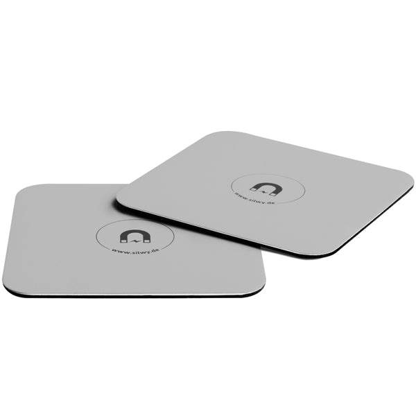 Silwy Untersetzer – 2er Set, Metall, Grau, Nano-Gel