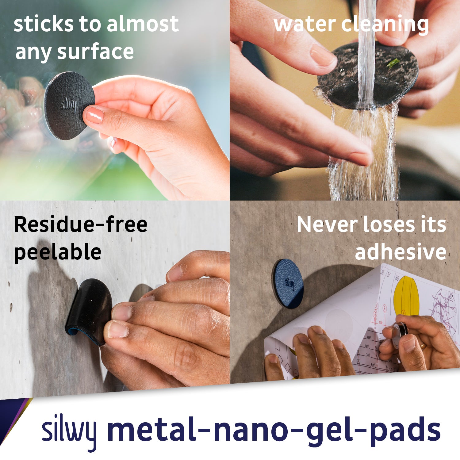 Silwy The One Haken – Magnet – Anthrazit (– 0,4 kg) – Ø 65 × 20 mm