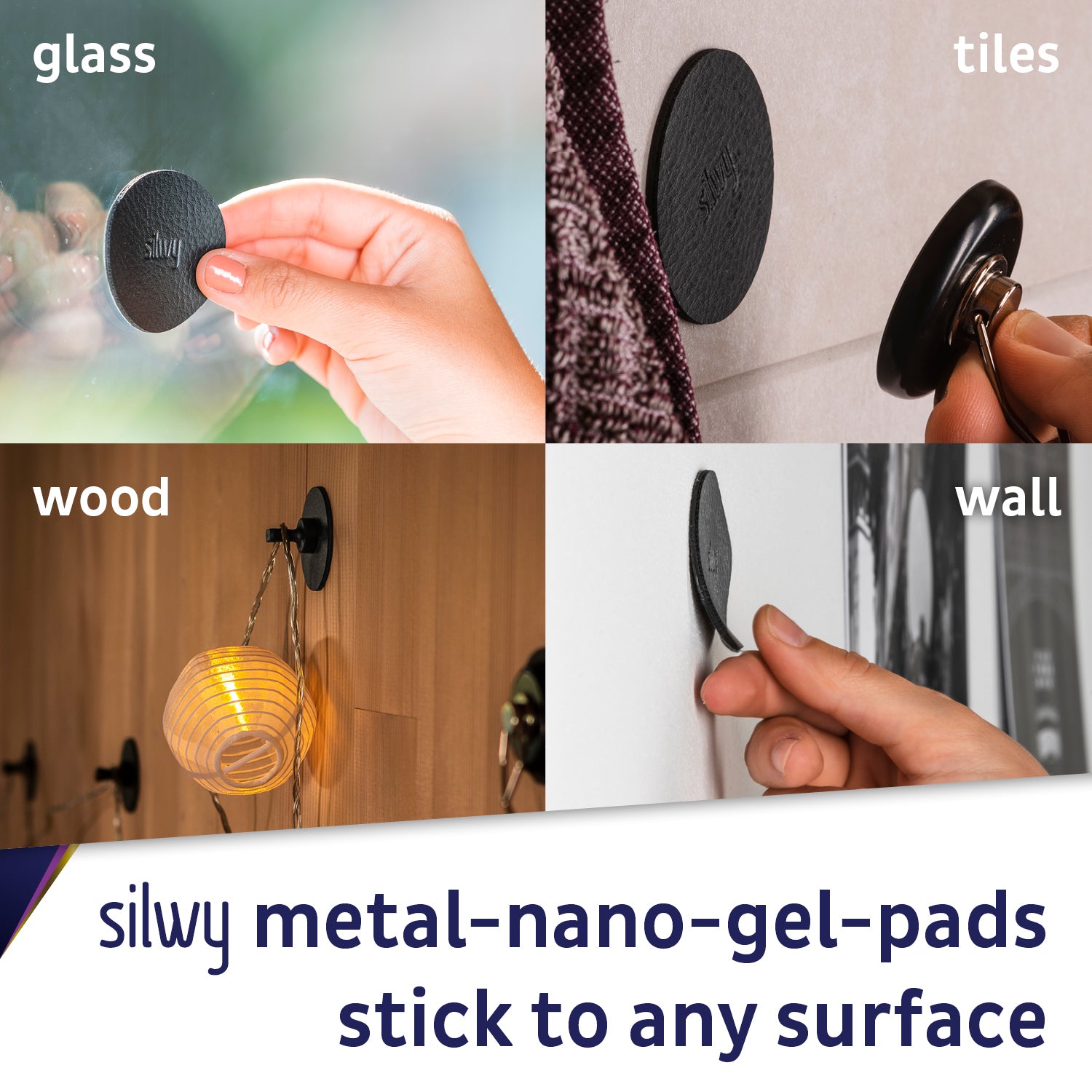 Silwy Haken – Magnet – Anthrazit – 0,08 kg – 50 × 20 mm