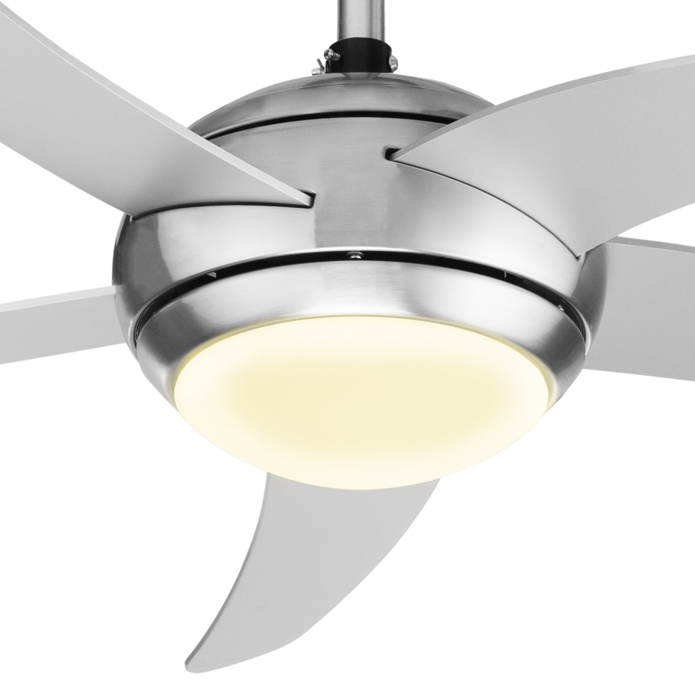 Tristar Deckenventilator VE-5815 – 112 cm, 60 W, Metall, Fernbedienung, Silber