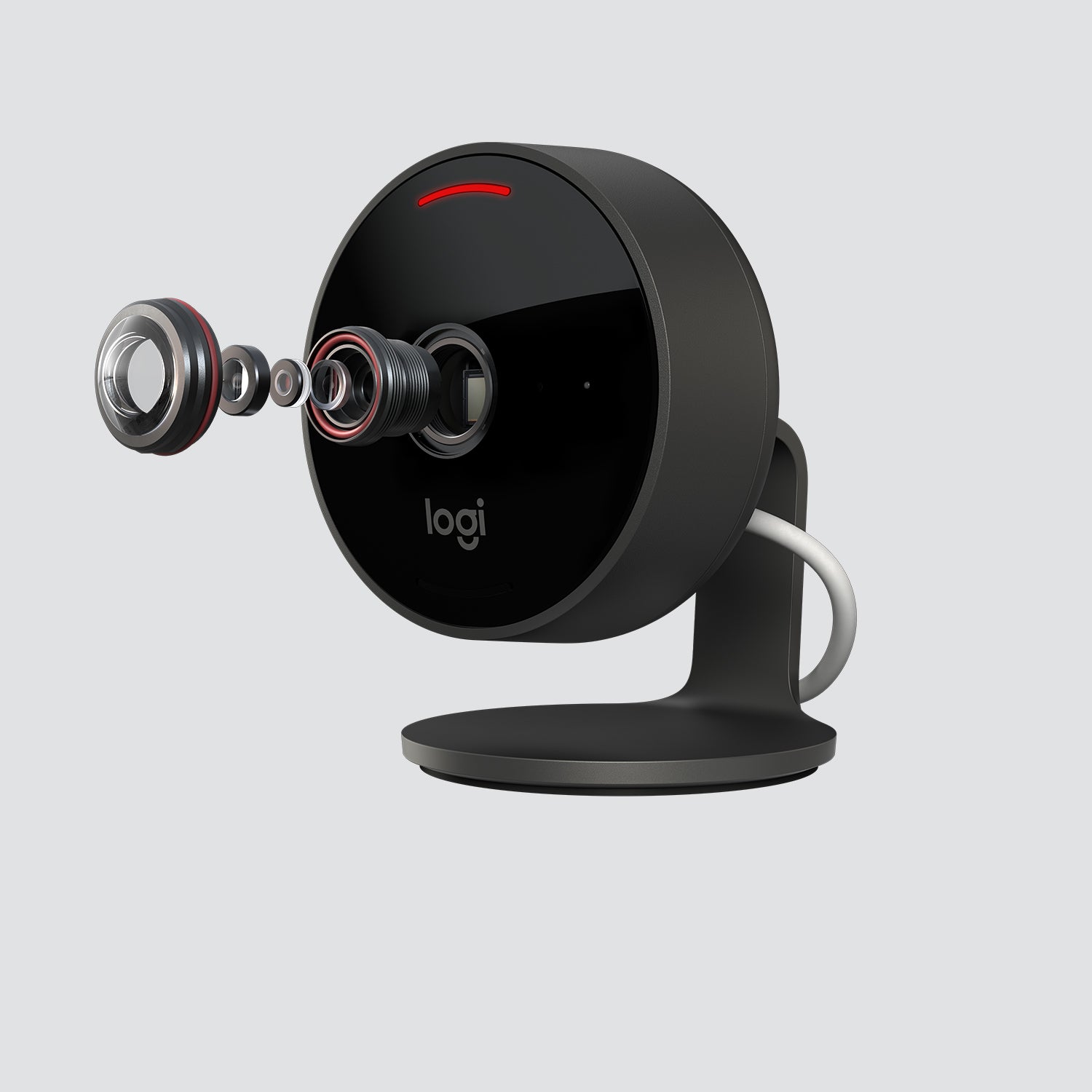 Logitech Circle View Sicherheitskamera – 1080p, Reichweite 5 m, IP64, Graphit