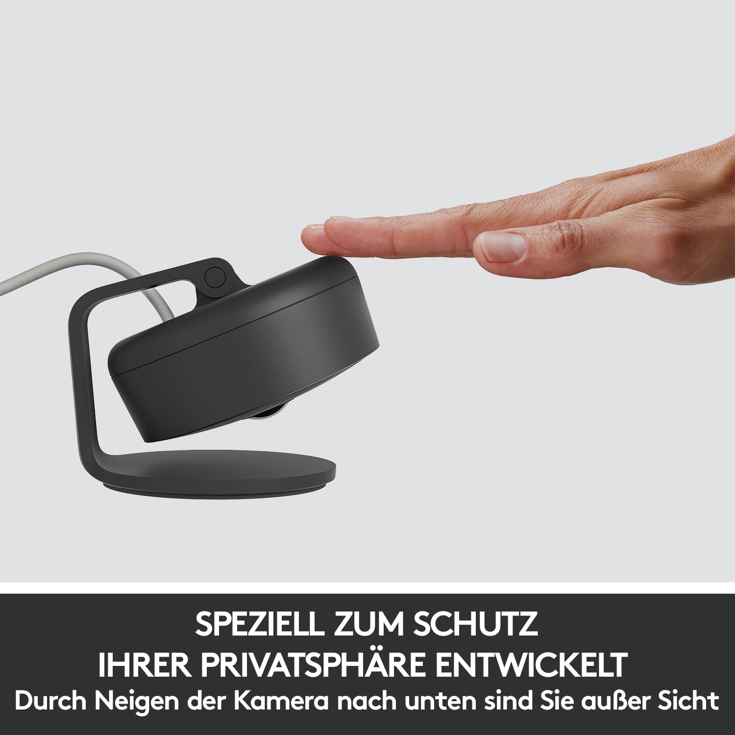 Logitech Circle View Sicherheitskamera – 1080p, Reichweite 5 m, IP64, Graphit