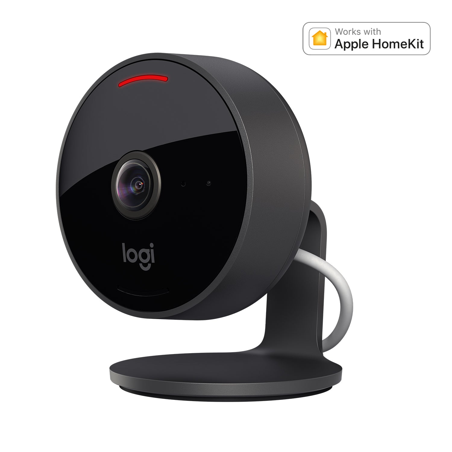 Logitech Circle View Sicherheitskamera – 1080p, Reichweite 5 m, IP64, Graphit