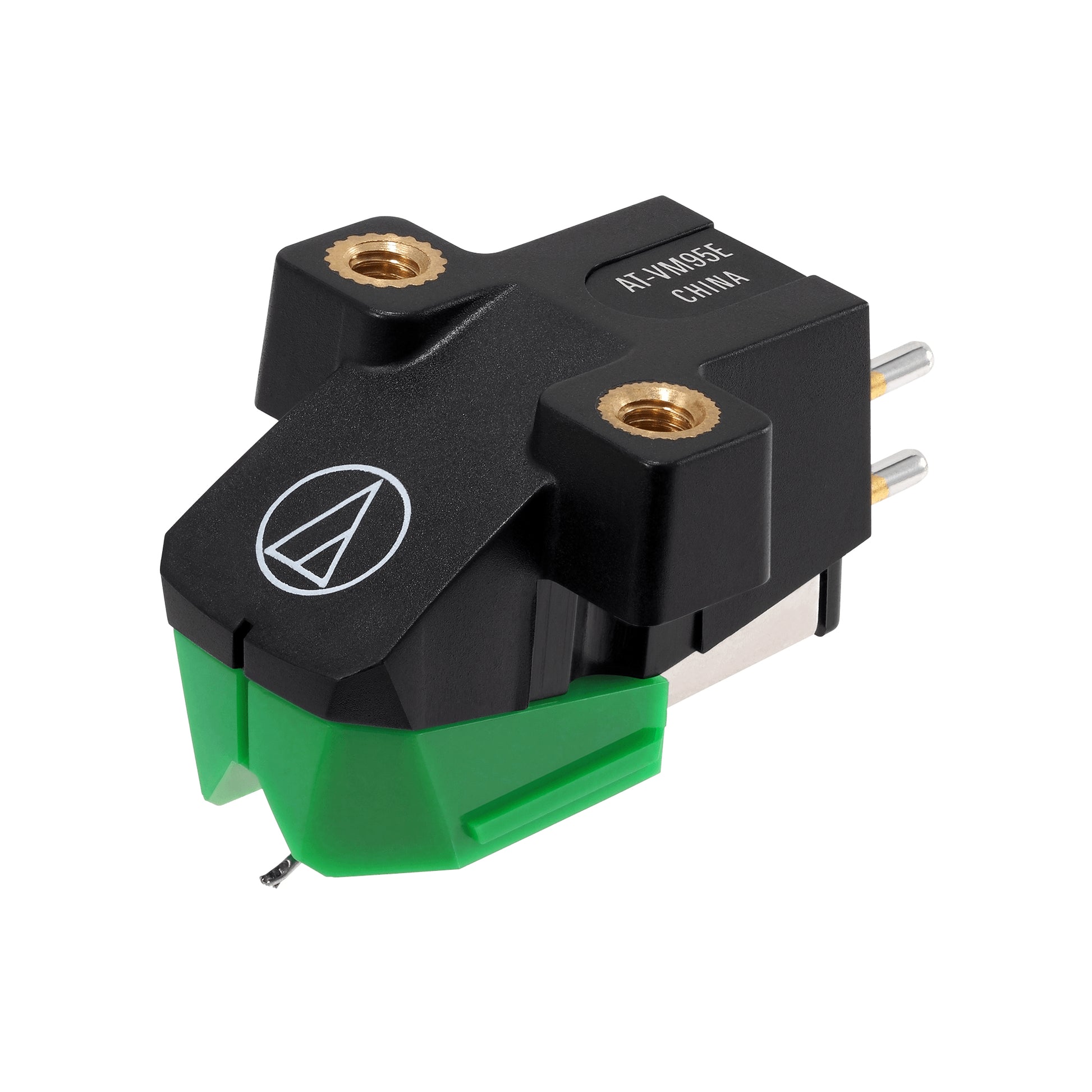 Audio-Technica AT-VM95E/H – Phono-Tonabnehmer (Moving Magnet), 4 mV, inkl. Headshell, Schwarz