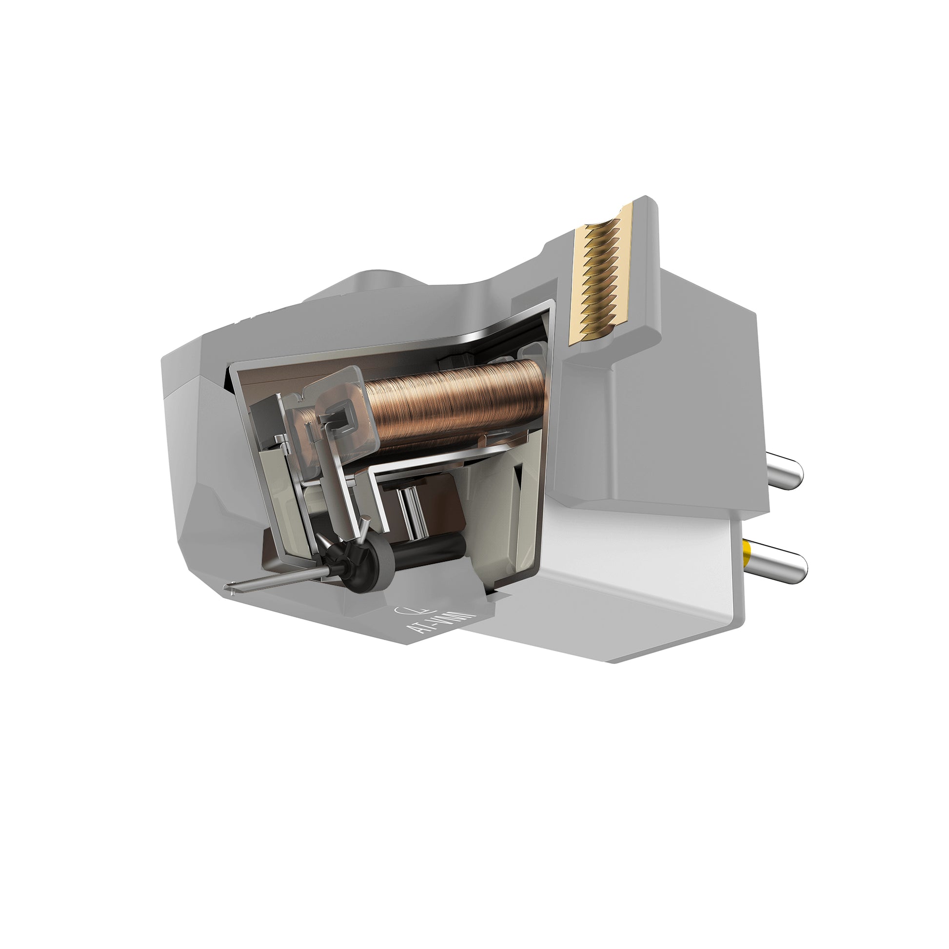 Audio-Technica AT-VM95E/H – Phono-Tonabnehmer (Moving Magnet), 4 mV, inkl. Headshell, Schwarz