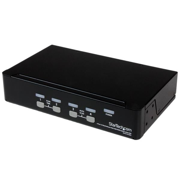 StarTech.com 4-Port VGA KVM-Switch – 1920 × 1440, USB 2.0-Hub, Rack 1U