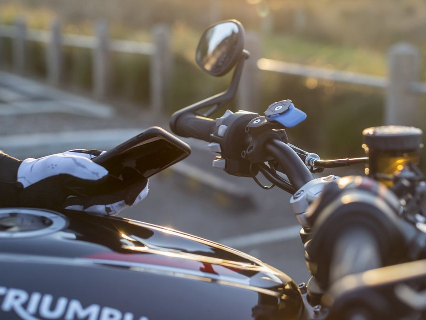 Quad Lock QLM-HBR – Fahrrad-/Motorrad-Halterung – Lenker – für Smartphones (Universal) – Schwarz/Blau