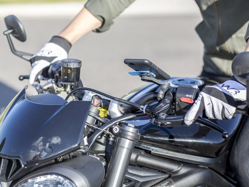 Quad Lock QLM-HBR – Fahrrad-/Motorrad-Halterung – Lenker – für Smartphones (Universal) – Schwarz/Blau