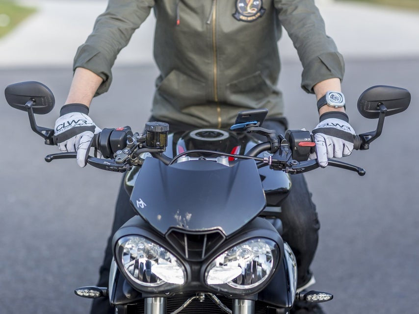 Quad Lock QLM-HBR – Fahrrad-/Motorrad-Halterung – Lenker – für Smartphones (Universal) – Schwarz/Blau