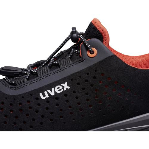 Uvex 1 G2 Sicherheits-Halbschuh S1 SRC – schwarz/orange – Grösse 45, Weite 11