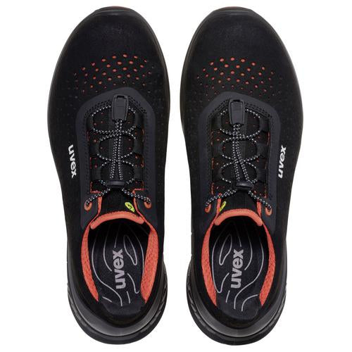 Uvex 1 G2 Sicherheits-Halbschuh S1 SRC – schwarz/orange – Grösse 42, Weite 11