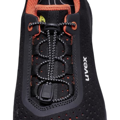Uvex 1 G2 Sicherheits-Halbschuh S1 SRC – schwarz/orange – Grösse 45, Weite 11