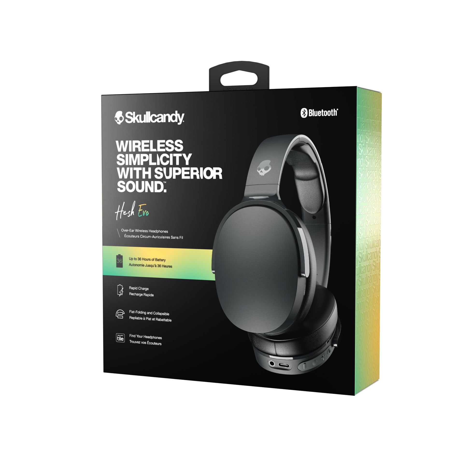 Skullcandy Hesh Evo – Over-Ear Headset – Bluetooth – geschlossen, USB-C, 3,5 mm – schwarz – bis 36 h