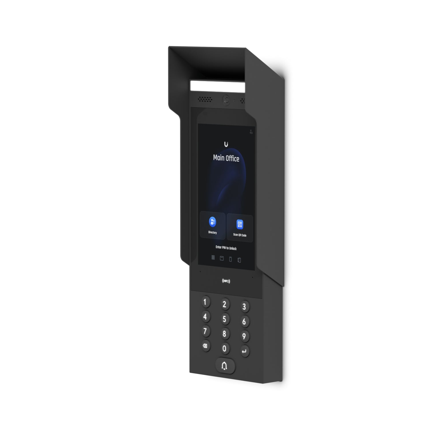Ubiquiti UACC-INTERCOM-SUNSHIELD – Wetterschutzdach für UA-Intercom, Schwarz, 118 × 362 × 59 mm, 560 g