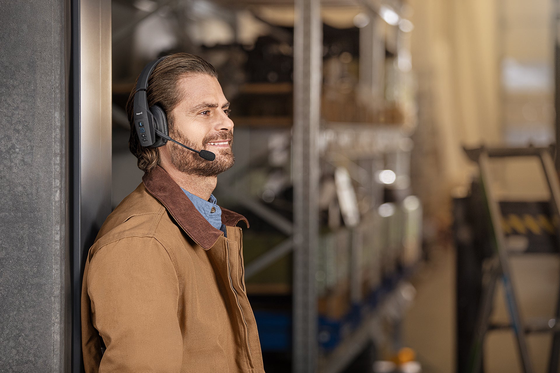BlueParrott B450-XT Office-Headset – Over-Ear, Mono, BT 4.0, Schwarz