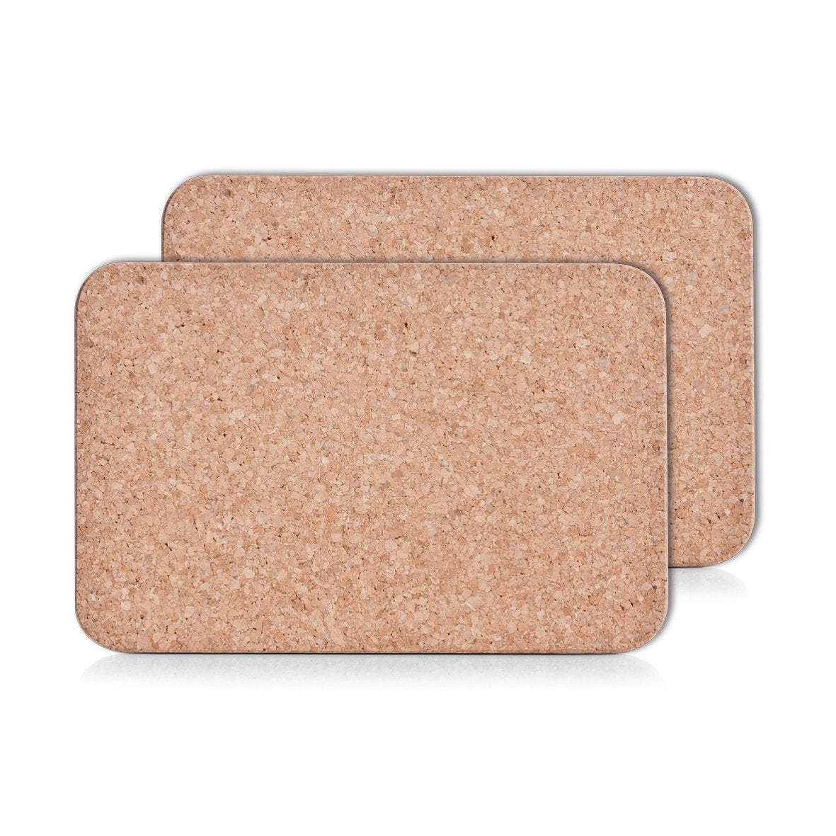 Zeller Present Teekannen-Untersatz Kork, 29,5 × 19,5 × 1 cm, 2er-Set, für Pfanne, Braun