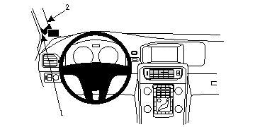 Brodit Auto-Halterung ProClip – für Volvo S60 2011–2012, Volvo V60 2011–2012 – Schwarz, Kunststoff