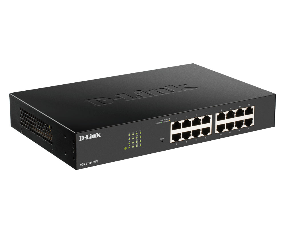 D-Link DGS-1100-16V2 – Managed L2 Switch – 16× 1G, 19"