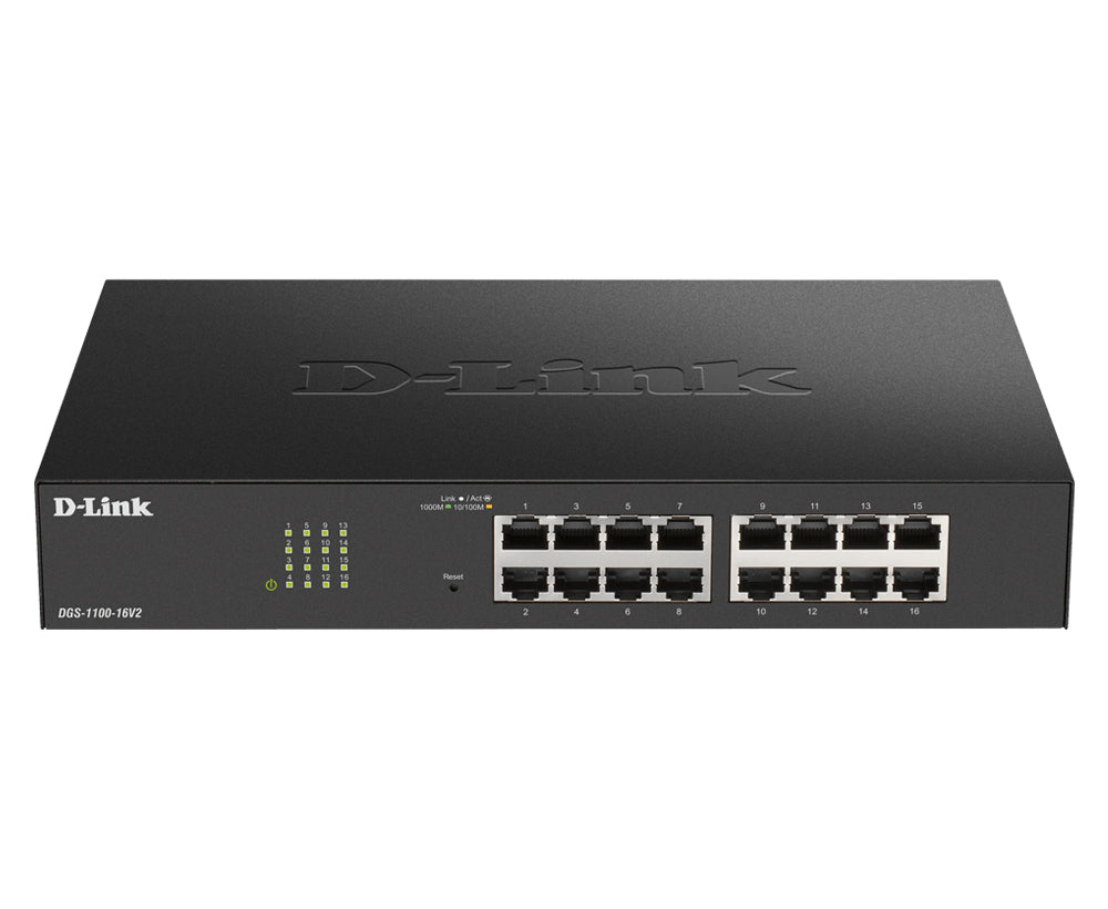 D-Link DGS-1100-16V2 – Managed L2 Switch – 16× 1G, 19"