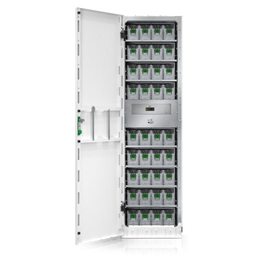 APC GVSMODBC9 – Modularer Batterieschrank, freistehend, 550 × 847 × 1'970 mm, plombierte Bleisäure (VRLA)