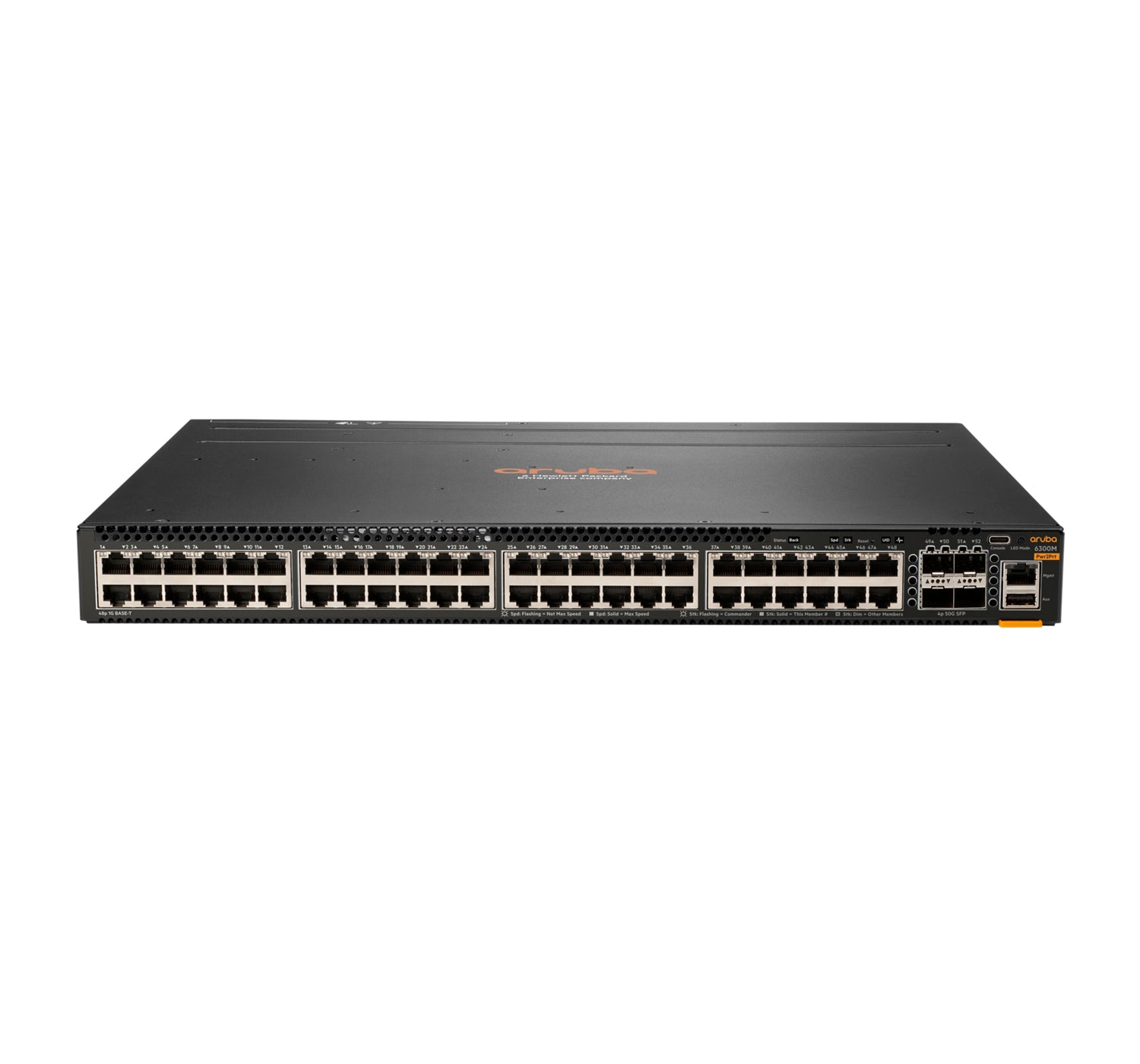 HPE Aruba CX 6300M 48G – Managed Switch – 48×GbE, 4×SFP56, L3, 1U