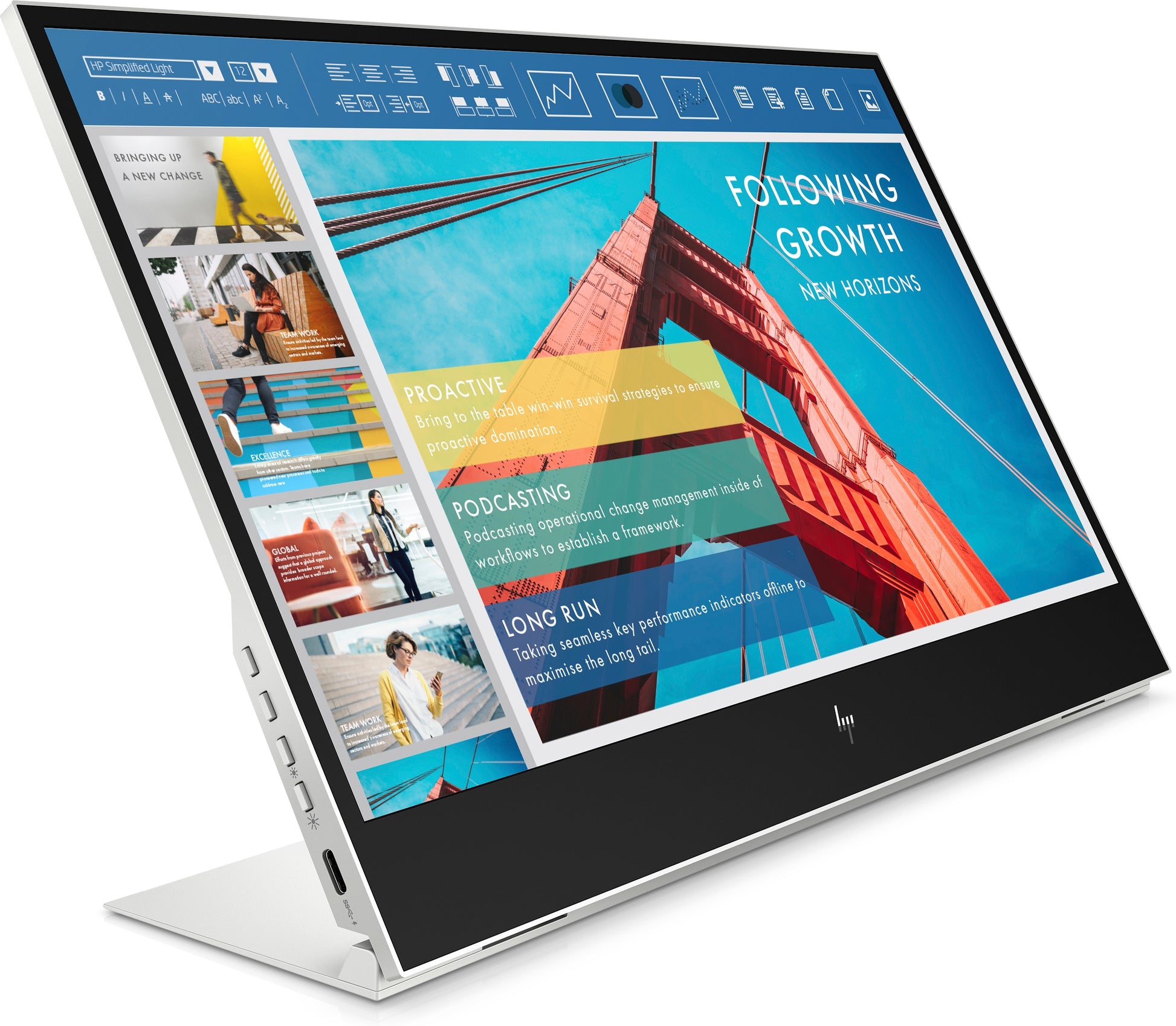 HP E-Serie E14 G4 – Monitor, 14", 1920 × 1080 (Full HD), IPS, 60 Hz, 400 cd/m², USB-C, Weiss