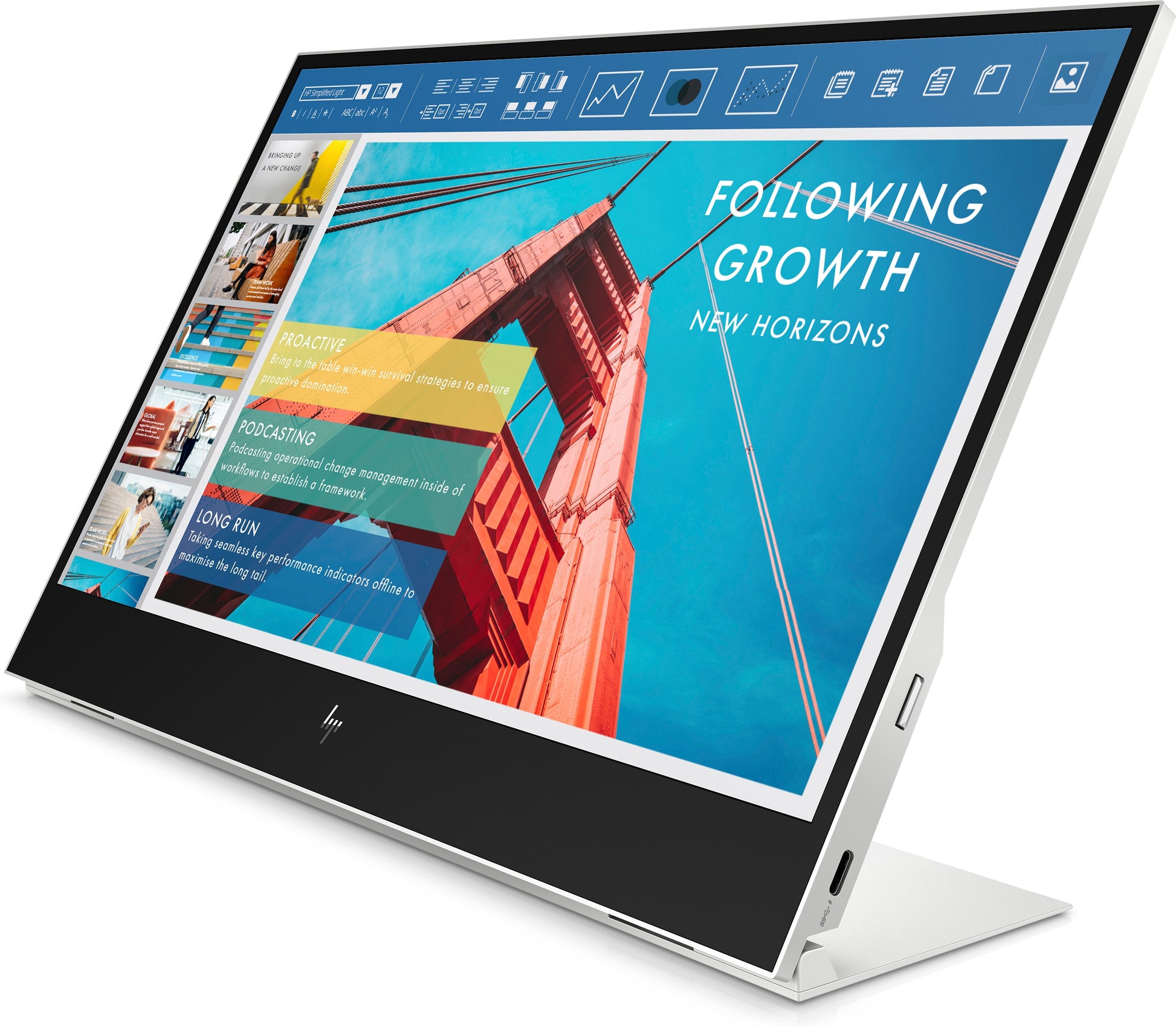 HP E-Serie E14 G4 – Monitor, 14", 1920 × 1080 (Full HD), IPS, 60 Hz, 400 cd/m², USB-C, Weiss