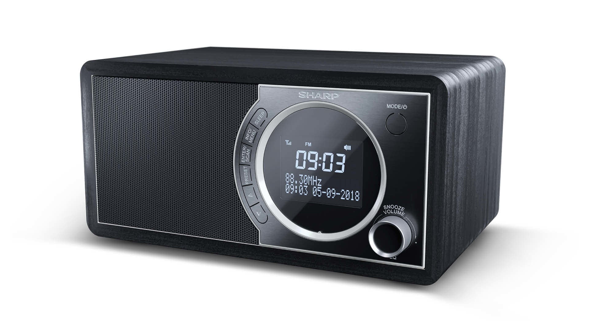 Sharp DR-450 – DAB-/Internetradio – Tischradio – DAB+, UKW, Bluetooth – Schwarz
