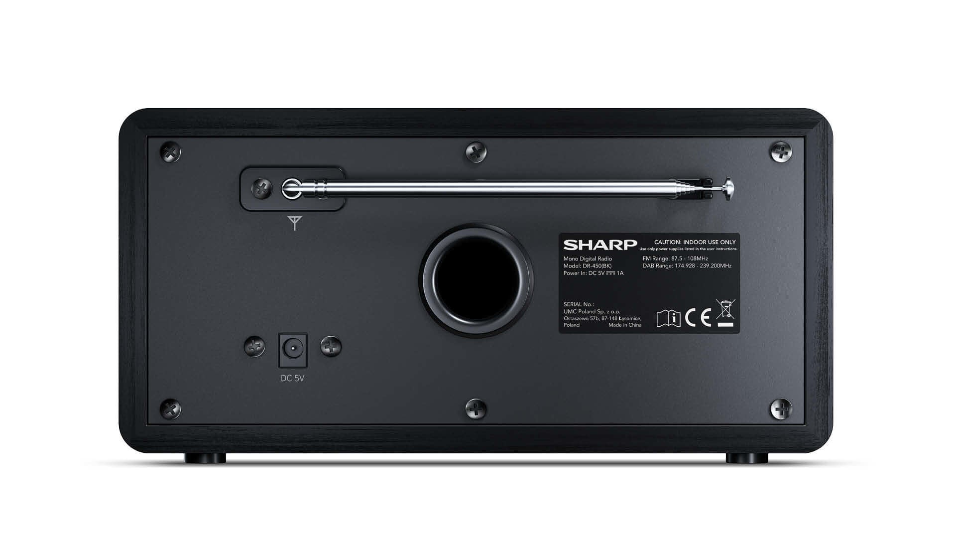 Sharp DR-450 – DAB-/Internetradio – Tischradio – DAB+, UKW, Bluetooth – Schwarz