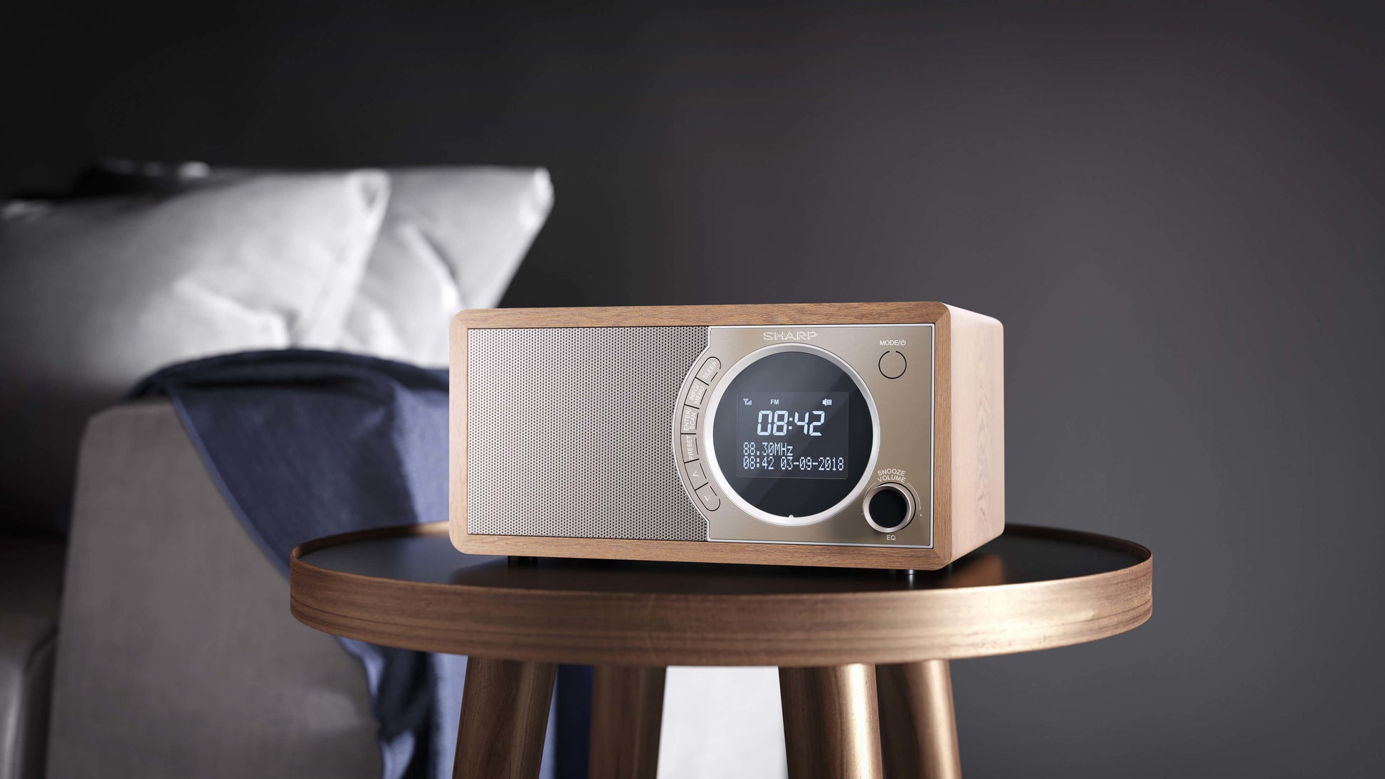 Sharp DR-450 – DAB-/Internetradio – Tischradio – DAB+, Bluetooth – Braun