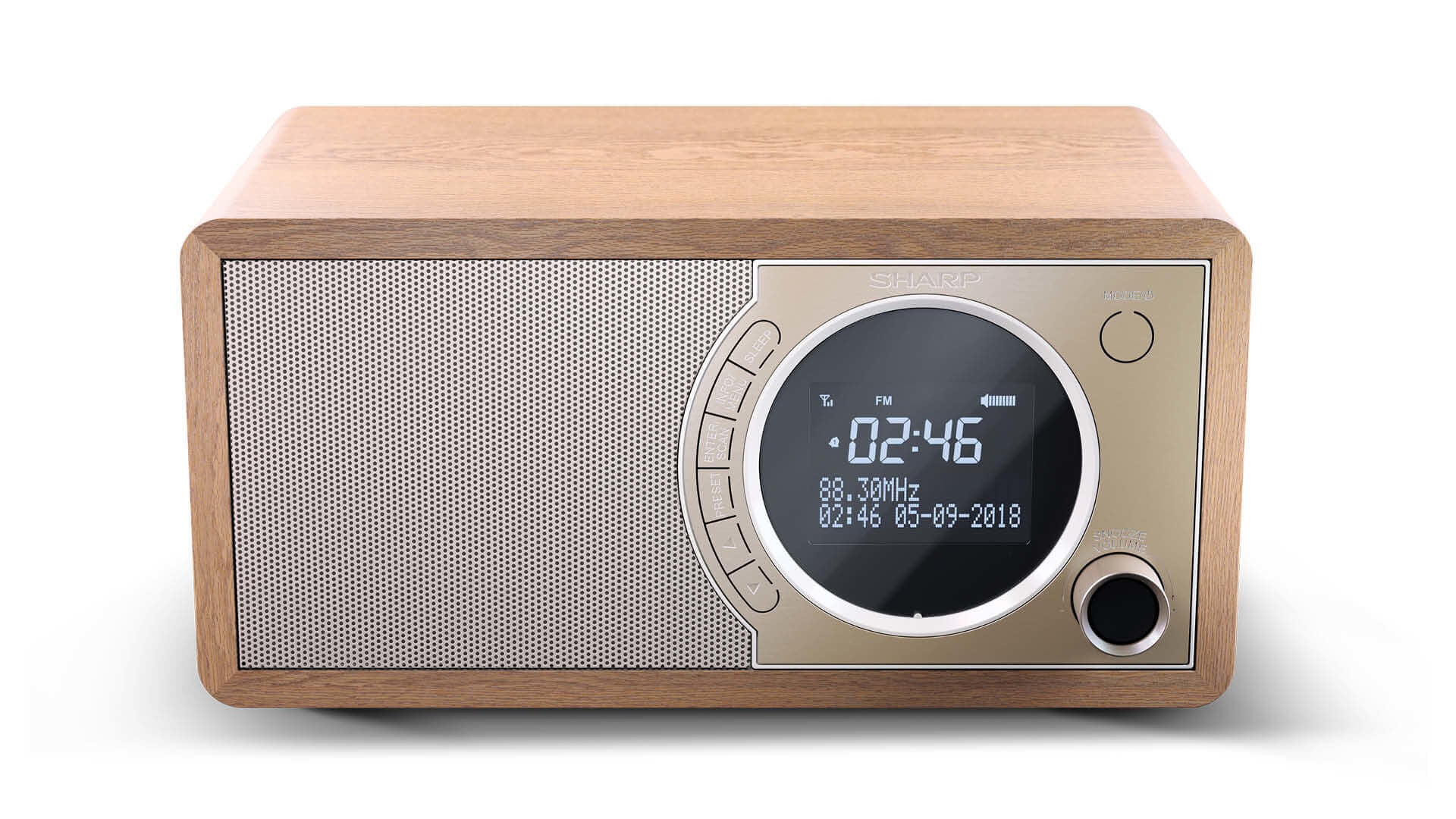 Sharp DR-450 – DAB-/Internetradio – Tischradio – DAB+, Bluetooth – Braun