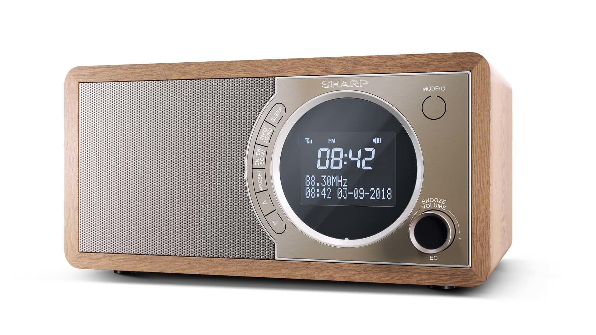 Sharp DR-450 – DAB-/Internetradio – Tischradio – DAB+, Bluetooth – Braun
