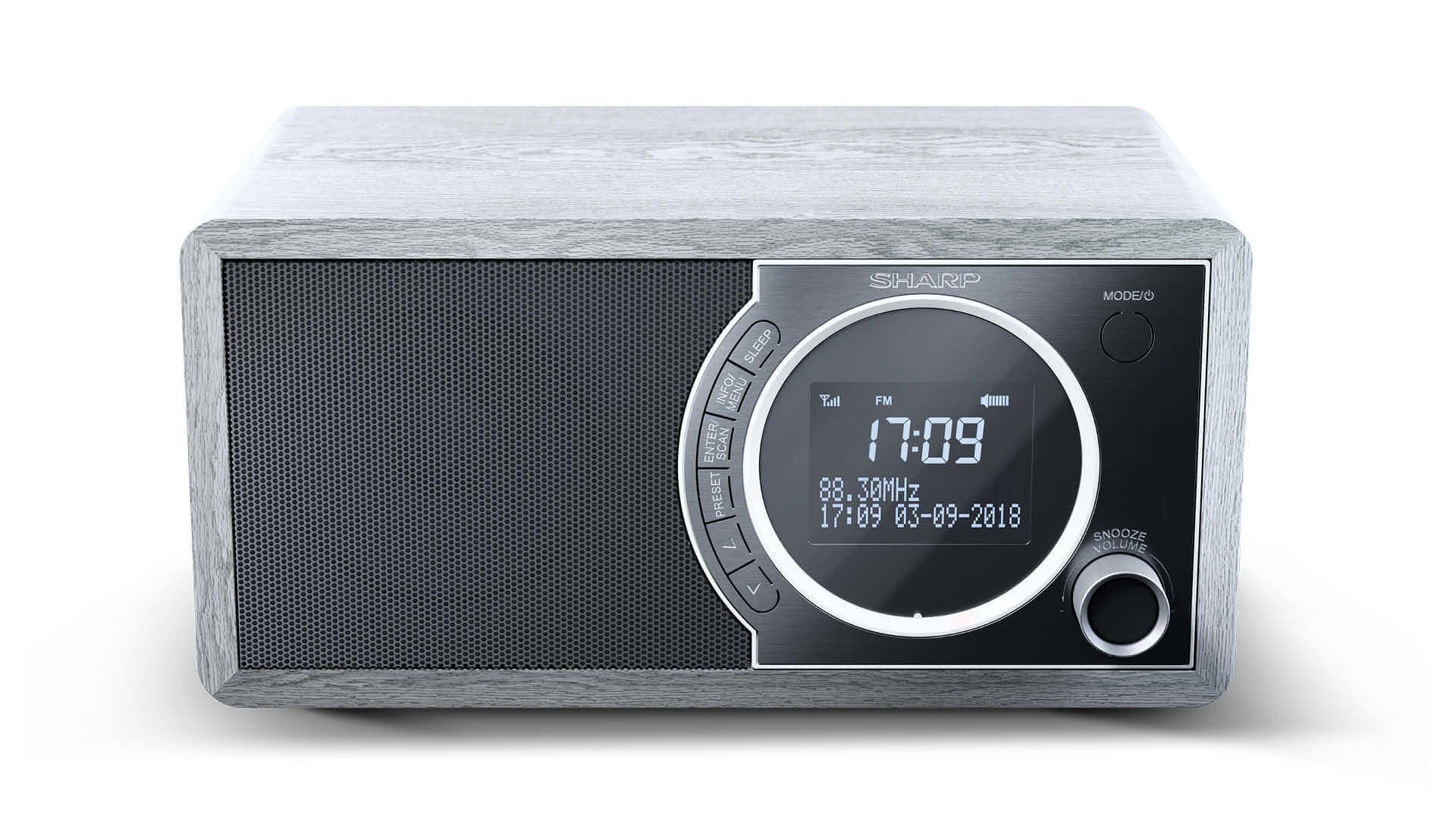 Sharp DR-450 – DAB-/Internetradio – Tischradio – DAB+, UKW, Bluetooth – Grau