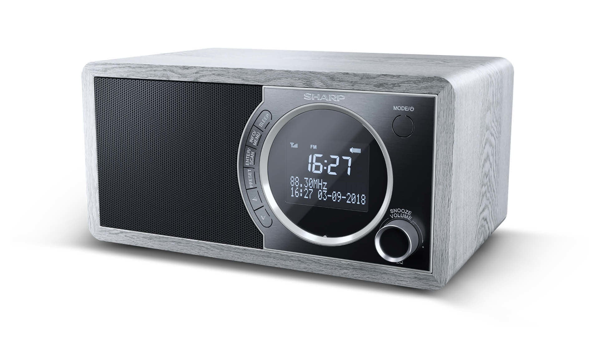 Sharp DR-450 – DAB-/Internetradio – Tischradio – DAB+, UKW, Bluetooth – Grau