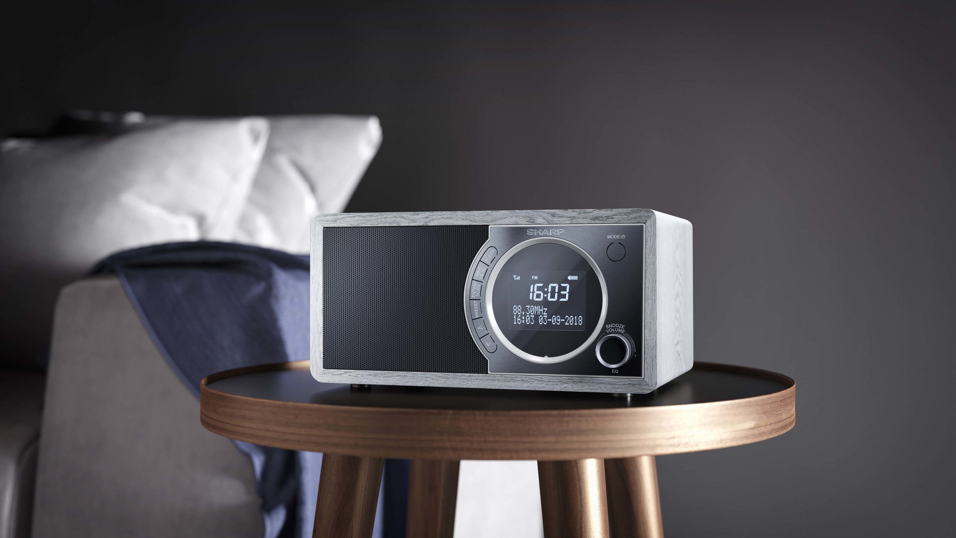 Sharp DR-450 – DAB-/Internetradio – Tischradio – DAB+, UKW, Bluetooth – Grau