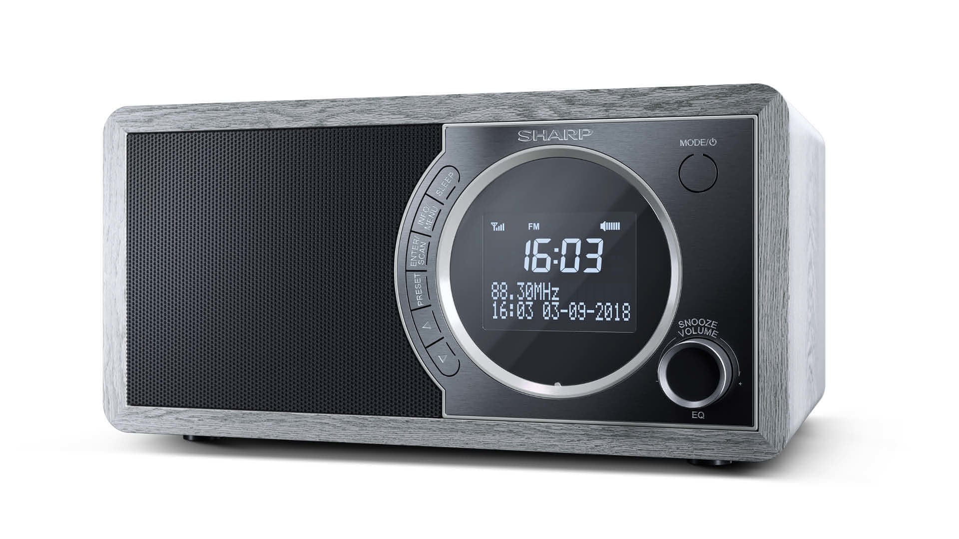 Sharp DR-450 – DAB-/Internetradio – Tischradio – DAB+, UKW, Bluetooth – Grau