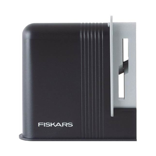 Fiskars Schere 10,0 cm, für Rechts- und Linkshänder – Edelstahl, 2 Schleifräder, schwarz