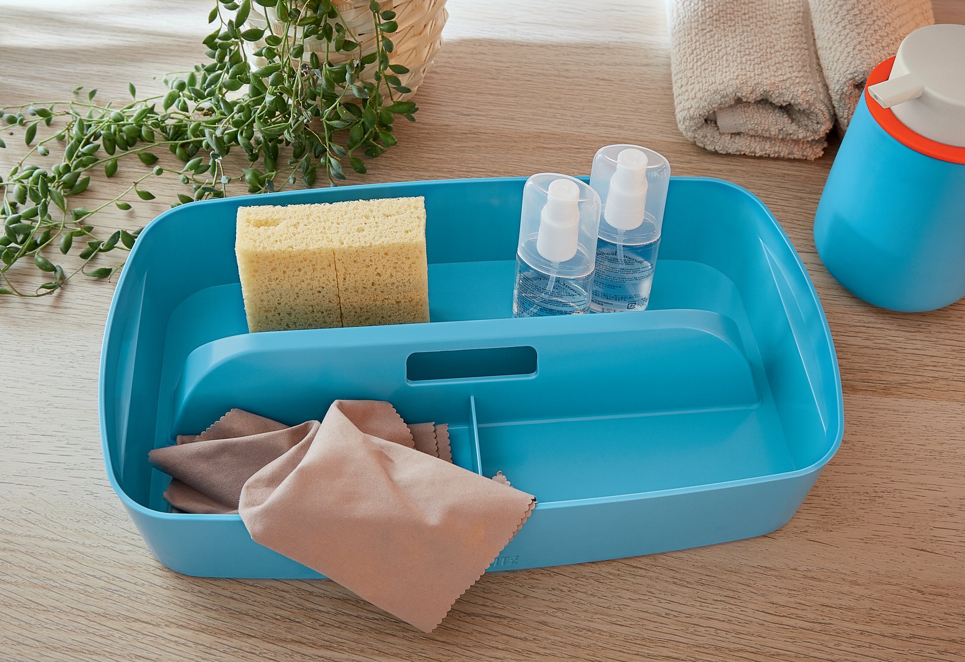 Leitz Aufbewahrungsbox – für A5, blau, Polystyrol (PS), B 307 × H 56 × T 181 mm, für My Box Cosy