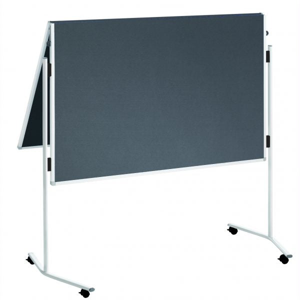 Franken Pinnwand – Filz, Alurahmen – 120 × 75 cm, Grau, ECO