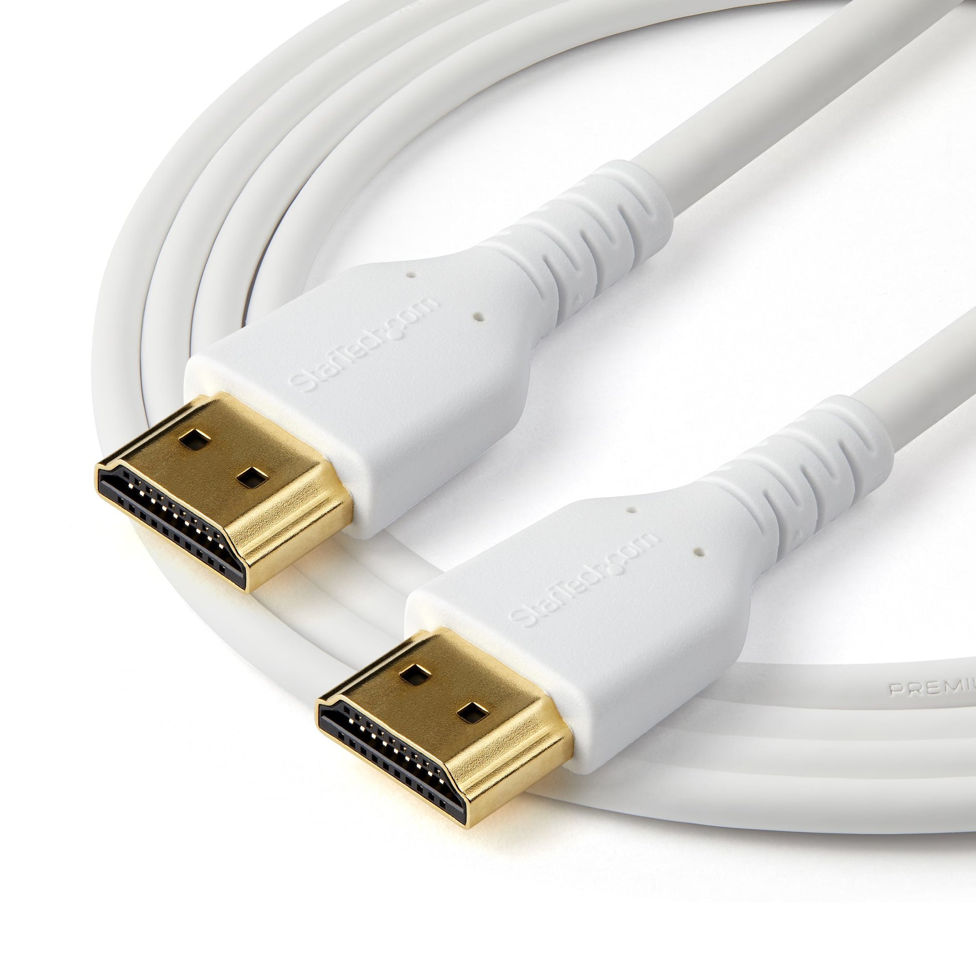 StarTech.com HDMI Kabel HDMI 2.0 4K 60 Hz – 1 m – HDR, ARC – Weiss – für UHD Monitore, TVs, Displays