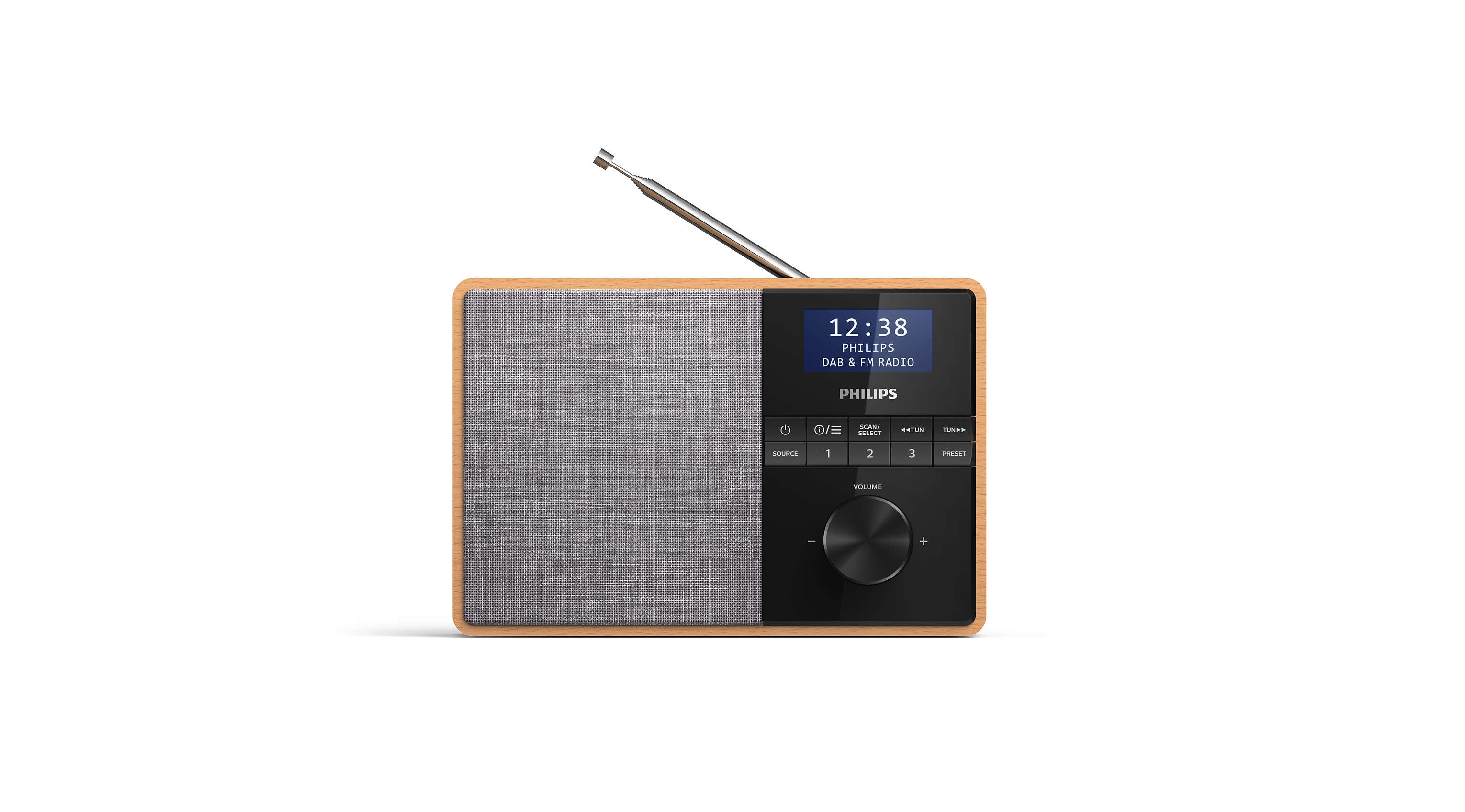 Philips TAR5505/10 – DAB-/Internetradio – Portabel – DAB+, Bluetooth, Akkubetrieb – Grau